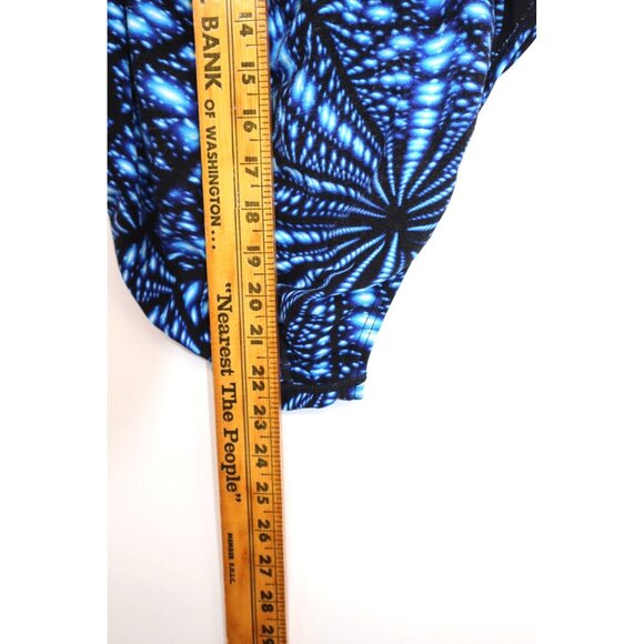 TYR Womens Blue & Black Spider Web One Piece Swimsuit Size 36 Summer Stretch - Picture 10 of 11